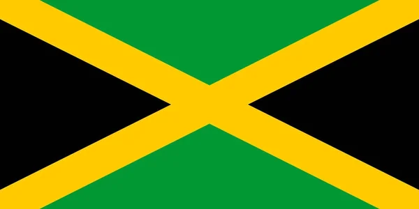 Bandera de Jamaica — Vector de stock