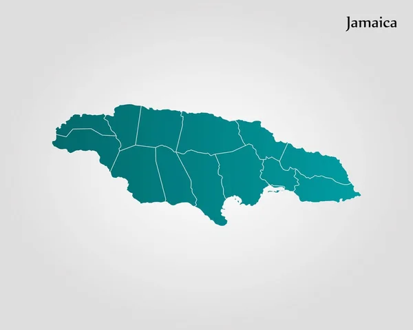 Карта Ямайки — стоковый вектор