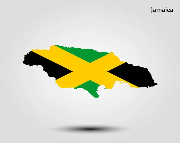 Mapa online de Jamaica — Vector de stock