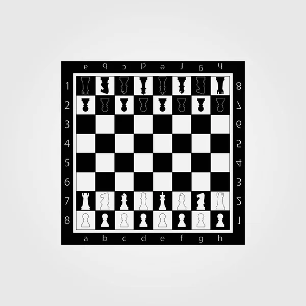 Sakk tábla online játék app koncepció, stratégiai játék — Stock Vector
