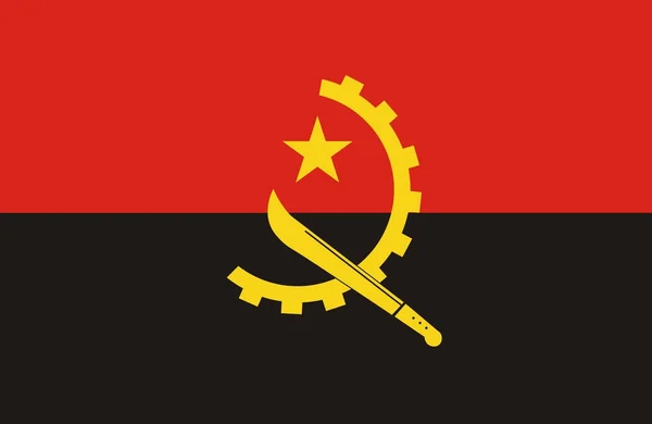 Angola-Flaggenvektor. — Stockvektor