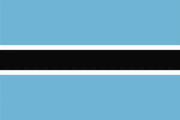 博茨瓦纳的旗子 — 图库矢量图片