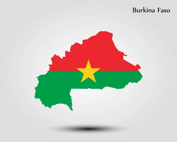 Mapa online de Burkina Faso — Vector de stock