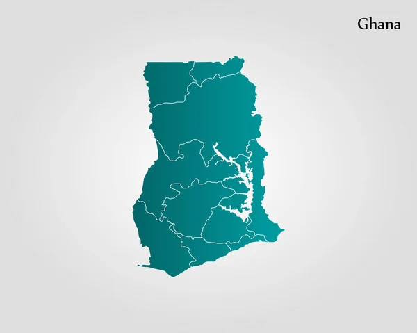 Χάρτης της Γκάνας — Διανυσματικό Αρχείο
