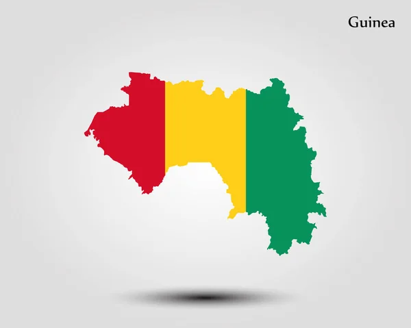 Mapa online de Guinea — Vector de stock