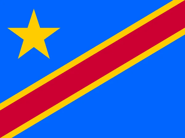 Flagge der Demokratischen Republik Kongo — Stockvektor