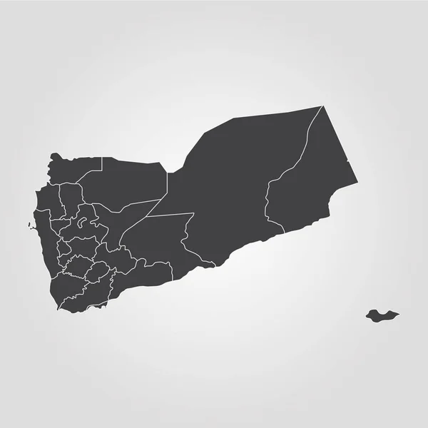 El mapa de Yemen — Archivo Imágenes Vectoriales