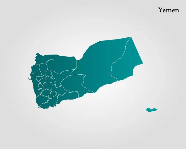 El mapa de Yemen — Archivo Imágenes Vectoriales