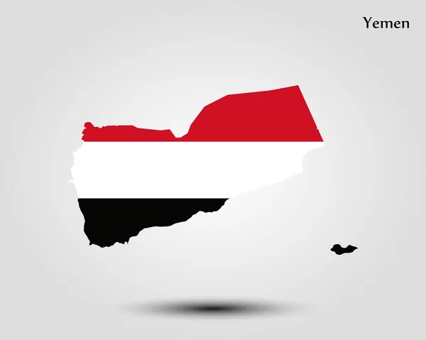El mapa de Yemen — Vector de stock