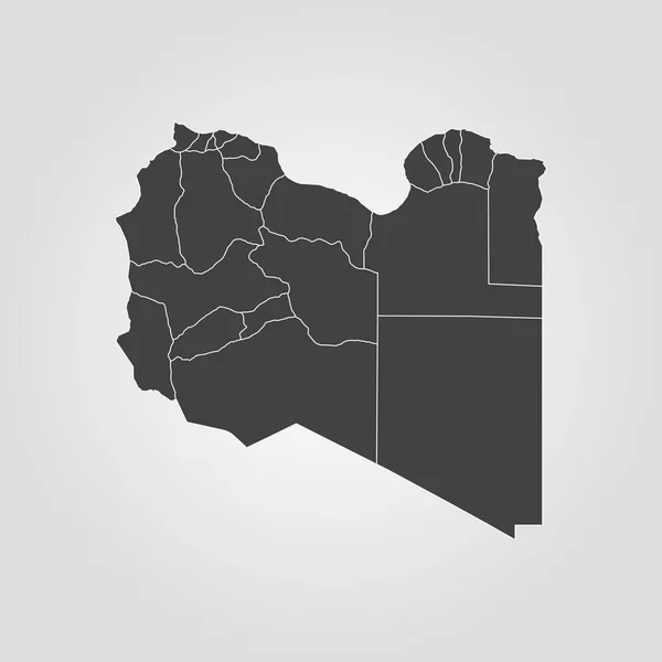 La carte de Libye — Image vectorielle