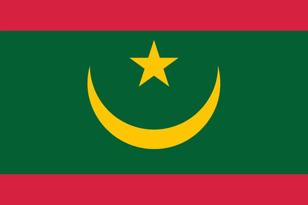 Mauritánská vlajka — Stockový vektor