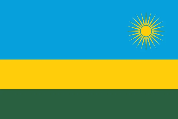Bandiera di Ruanda — Vettoriale Stock