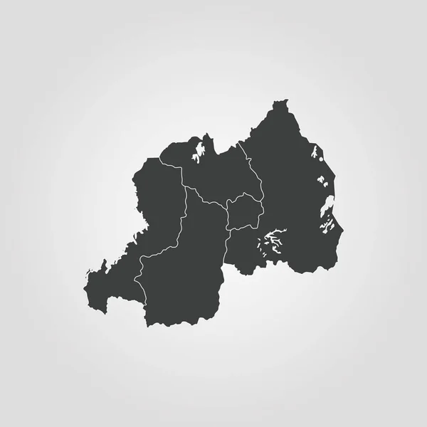 卢旺达地图 — 图库矢量图片