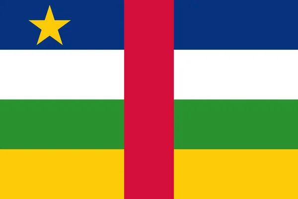 Bandeira da República Centro-Africana — Vetor de Stock