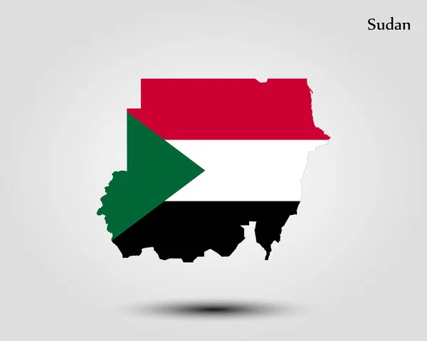 Karte von Sudan — Stockvektor