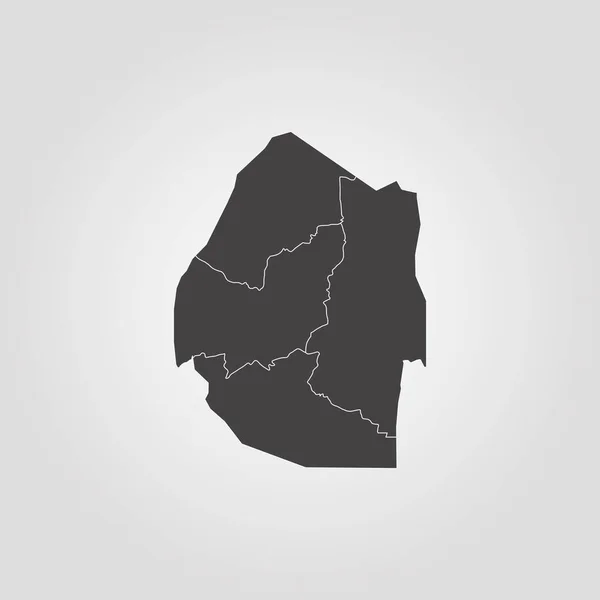 スワジランドの地図 — ストックベクタ