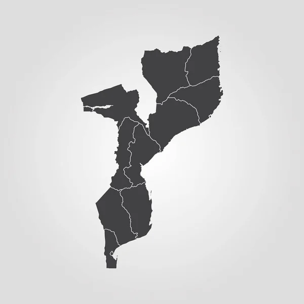 モザンビークの地図 — ストックベクタ