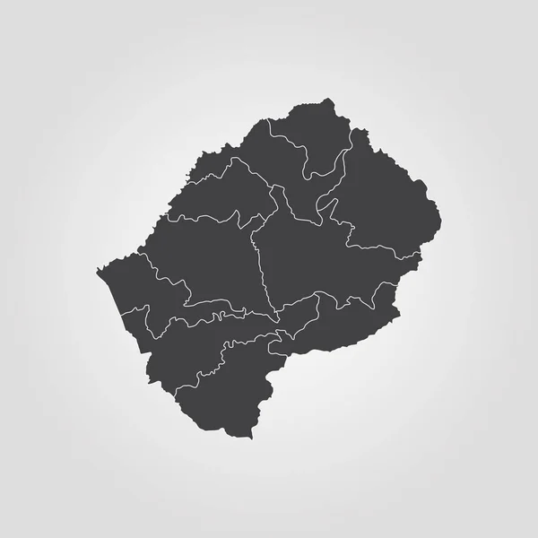 El mapa de Lesotho — Vector de stock