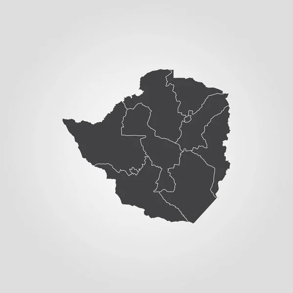 Mapa de zimbabwe —  Vetores de Stock