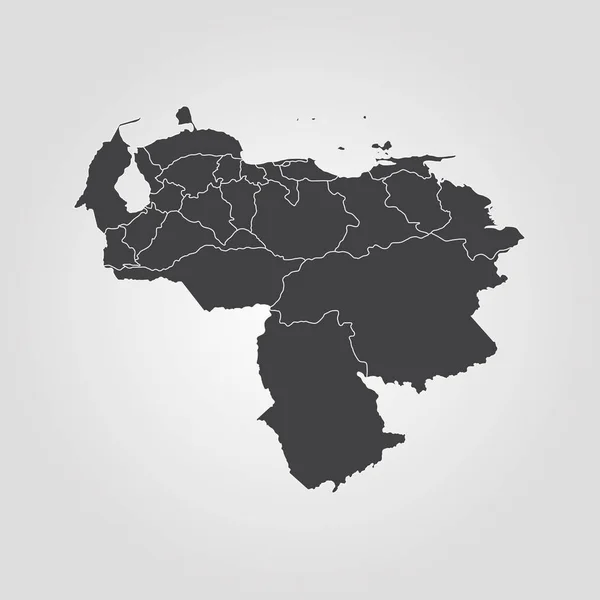 El mapa de Venezuela — Vector de stock