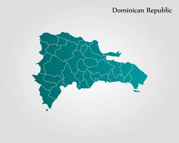 Карта Домініканської Республіки — стоковий вектор