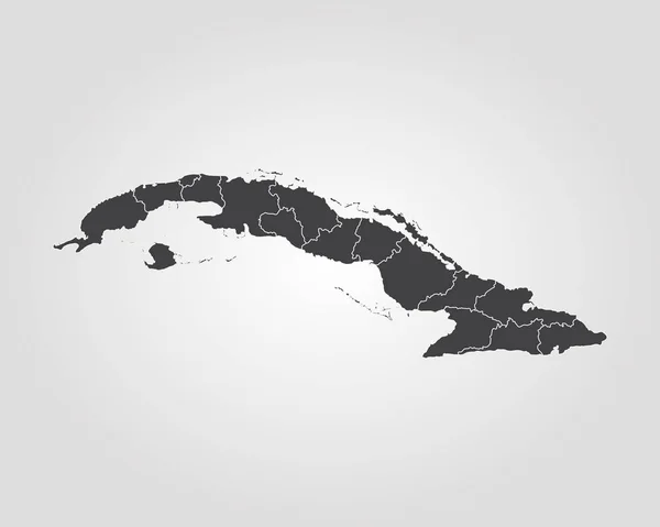 Карта Кубы — стоковый вектор