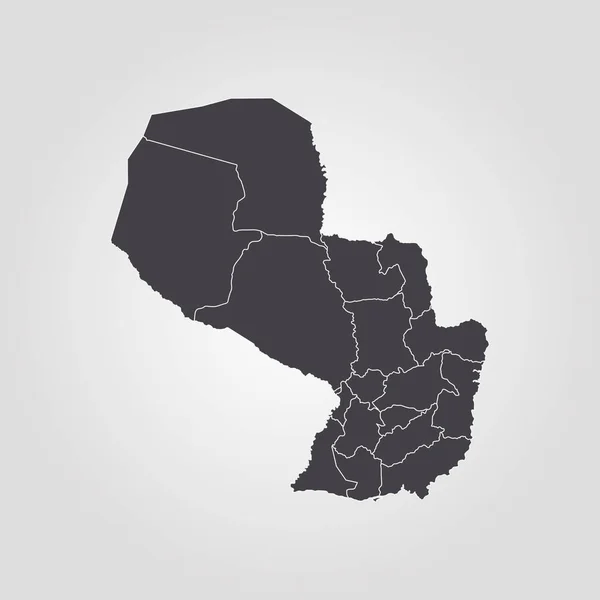 El mapa de Paraguay — Vector de stock