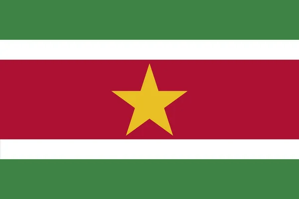 Surinamská vlajka — Stockový vektor