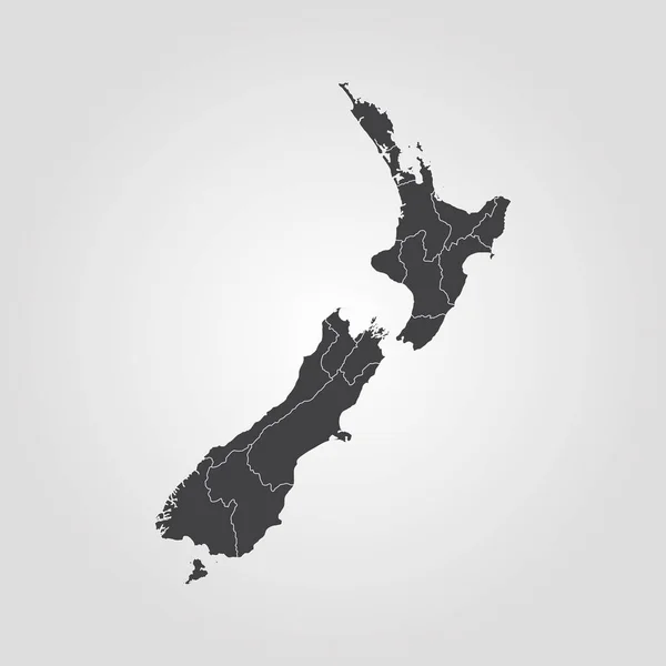 Uuden-Seelannin kartta — vektorikuva
