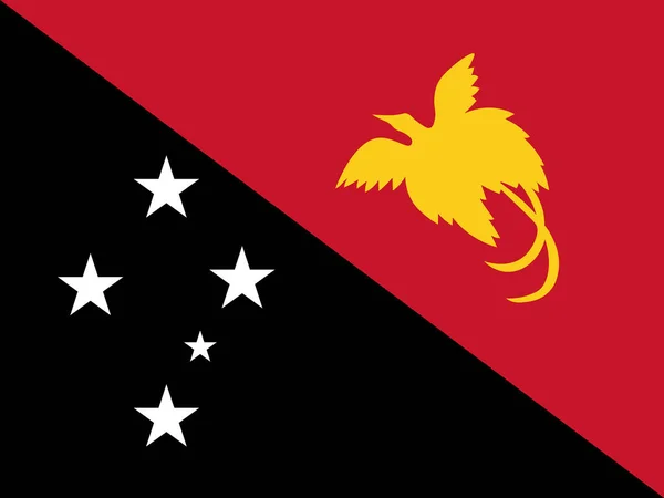 Bandeira de Papua-Nova Guiné — Vetor de Stock