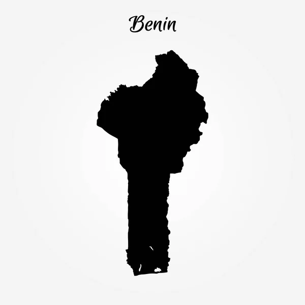 Mapa de República de Benín — Vector de stock