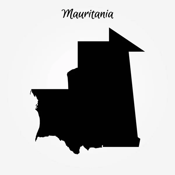 El mapa de mauritania — Vector de stock