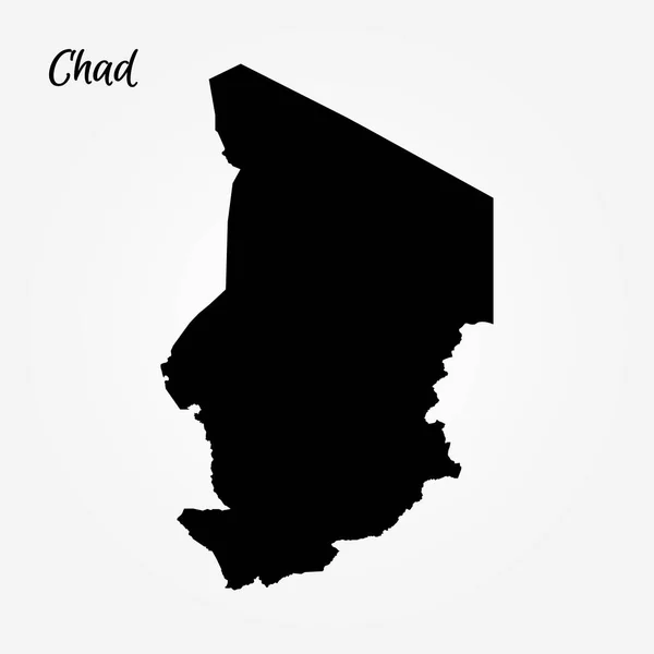 El mapa de Chad — Vector de stock