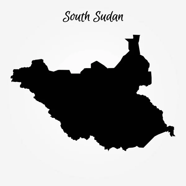Mapa Jižní Súdán — Stockový vektor