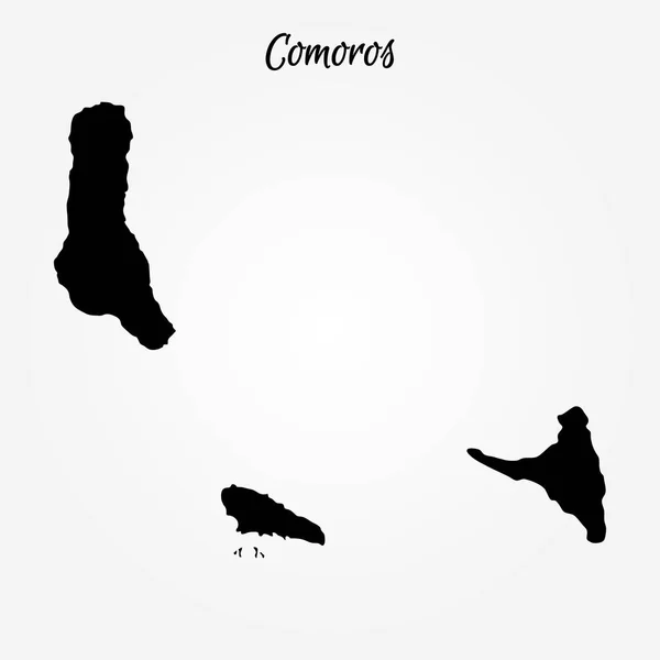 Kaart van Comoren — Stockvector