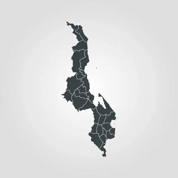马拉维的地图 — 图库矢量图片