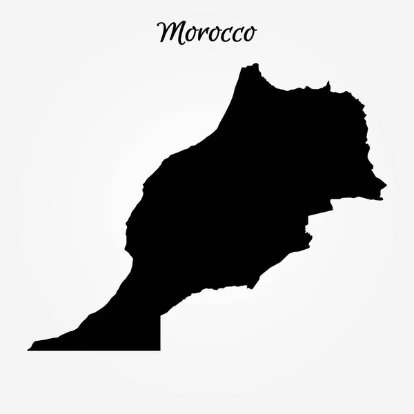 O mapa de Marrocos — Vetor de Stock