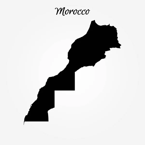 El mapa de Marruecos — Vector de stock
