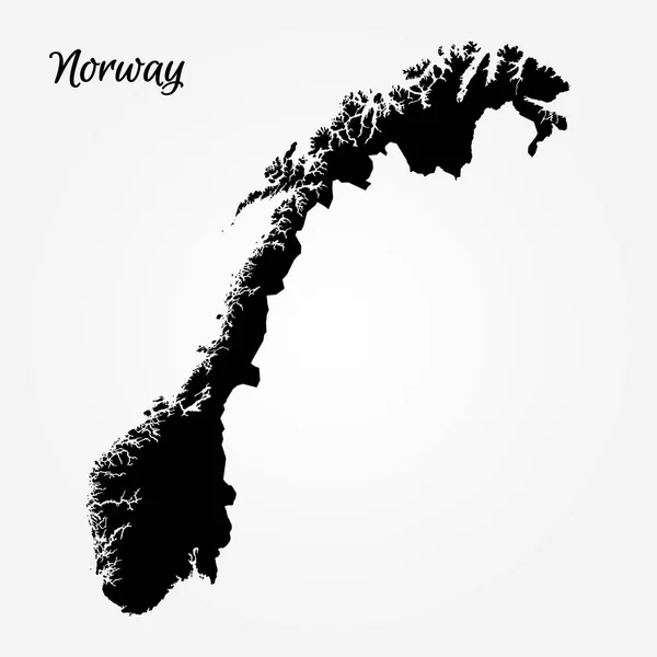 Norvégia térképe — Stock Vector