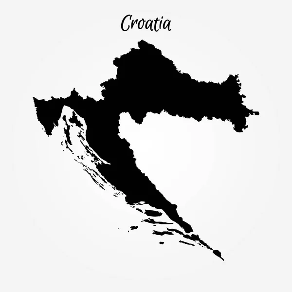 La carte de Croatie — Image vectorielle