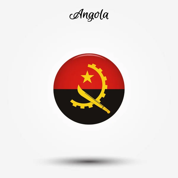 Bandiera dell'Angola icona — Vettoriale Stock