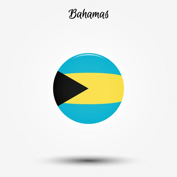Bandiera delle Bahamas icona — Vettoriale Stock