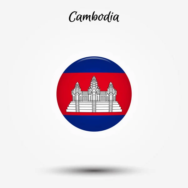 Kamboçya simgesi bayrağı — Stok Vektör