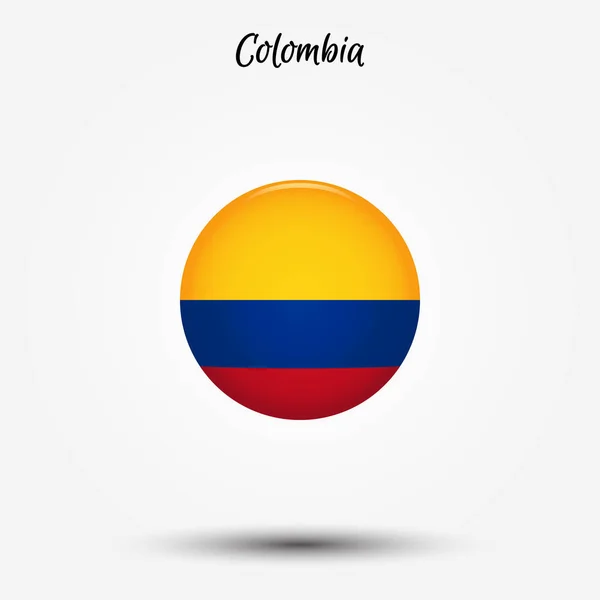 Bandera de Colombia icono — Archivo Imágenes Vectoriales