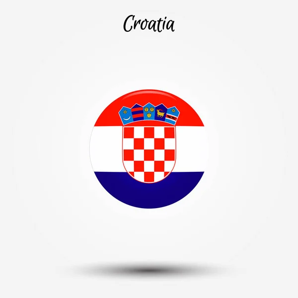 Bandera de Croacia icono — Archivo Imágenes Vectoriales