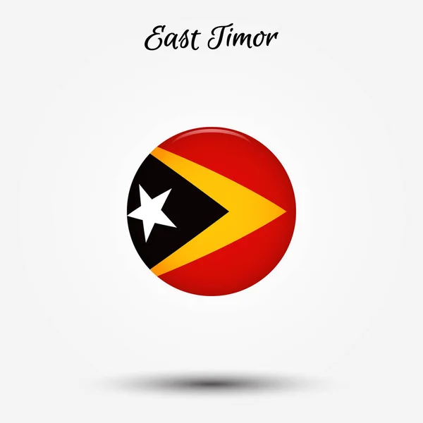 Bandera de Timor Oriental icono — Vector de stock