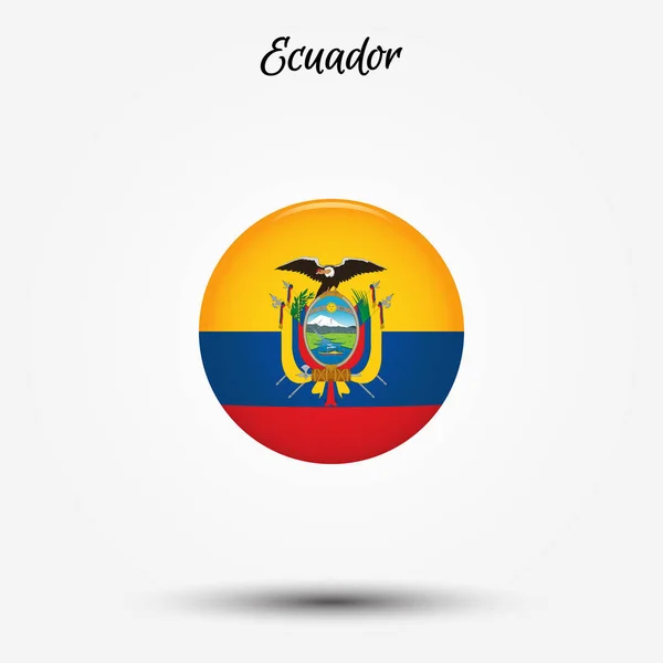 Bandera de Ecuador icono — Archivo Imágenes Vectoriales