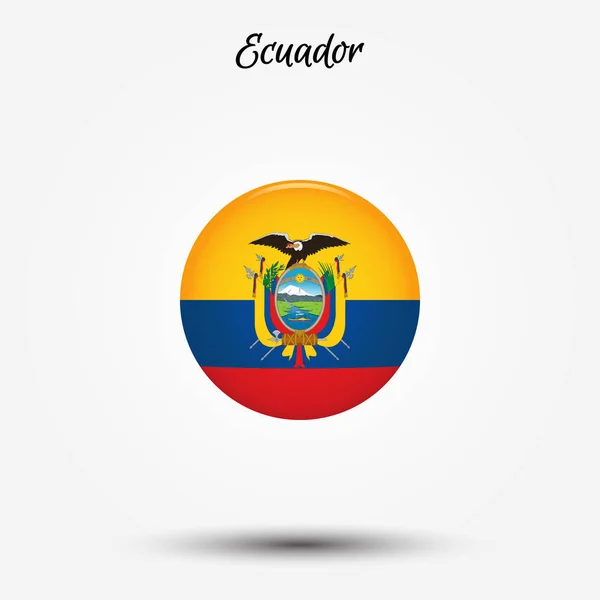 Flagge Ecuadors — Stockvektor