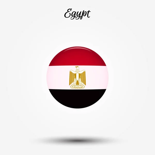 Bandera de Egipto icono — Vector de stock