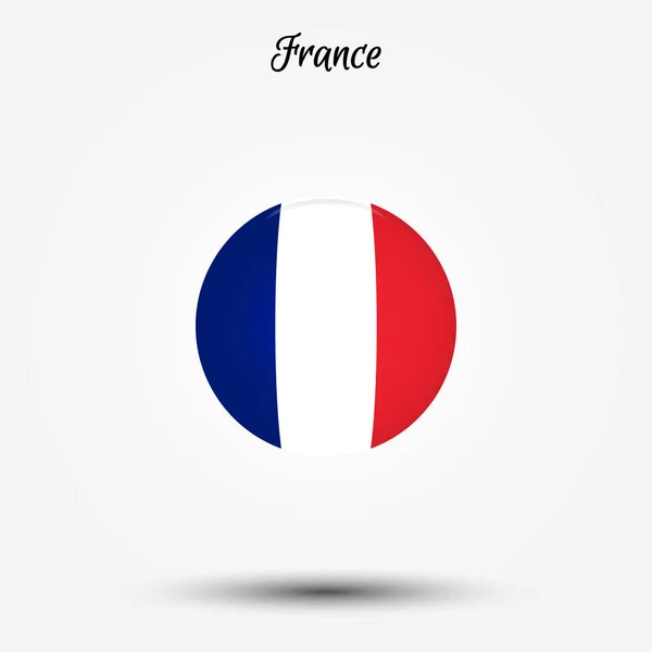 Bandeira de france icon — Vetor de Stock